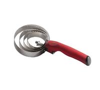 Générique - Etrille métallique ronde poignée soft - rouge