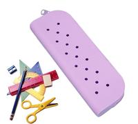 Générique Étui à Crayons en Silicone,Pochette à Crayons à Trous étanches | de Grande capacité | Pochette à Souple Portable pour Papeterie, clés, cosmétiques, Porte-Stylo pour Salle de Classe à