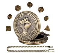 Générique Étui à dés en métal, Porte-Poche à dés | Montre de Poche gravée Gear - Accessoire de Jeux de société pour Jeux de rôle, Accessoires de Montre de Poche Vintage pour RPG