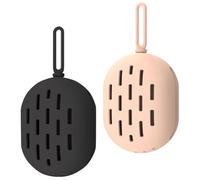 Générique Étui à éponges à maquillage 2 pièces silicone avec trous aérés pour garder sec dans sac de rangement