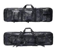 Générique Étui À Fusil Double Long, Sac Fusil pour Chasse Et Tir Sportif, Sac À Fusil Tactique Étui De Transport pour Arme À Feu avec Rangement pour Pistolet (Black CP,100CM)