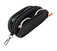 Générique Étui À Lunettes Étanche - Étui À Lunettes De Soleil Avec Porte-clés Et Pochette Zippée À 2 Poches | La Pochette Pour Lunetes Résistante Aux Rayures Peut Contenir 2 Paires De Lunetes