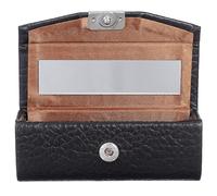 Générique Étui à Rouge à Lèvres Portable en Cuir Noir à Texture Grainée, Porte-Rouge à Lèvres Individuel Miroir Intégré, Petit Étui de Voyage pour Maquillage, Accessoire Beauté Pratique