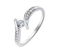 Générique Étui Anneaux femme Bagues de fiançailles Bagues de déclaration pour toutes les femmes Cadeaux de vacances Nettoyeur Choses Bagues (Silver, 7)