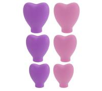Générique Étui Anti-Poussière Silicone pour Pinceaux de Maquillage 6 Protège-Pinceaux pour Fond de Teint et Blush Usage Professionnel