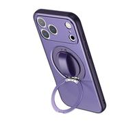 Générique Étui avec Béquille for IPhone 17/17Air/17Pro/17Pro Max, Coque De Protection D'appareil Photo Antichoc, Support De Bague Réglable Pivotant, Housse De Poignée(Purple,17 Pro)