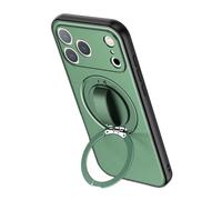 Générique Étui avec Béquille for IPhone 17/17Air/17Pro/17Pro Max, Coque De Protection D'appareil Photo Antichoc, Support De Bague Réglable Pivotant, Housse De Poignée(Green,17)