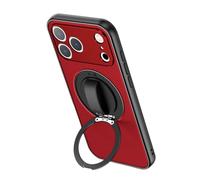 Générique Étui avec Béquille for IPhone 17/17Air/17Pro/17Pro Max, Coque De Protection D'appareil Photo Antichoc, Support De Bague Réglable Pivotant, Housse De Poignée(Red,17 Pro)