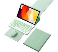 Générique Étui Clavier pour Redmi Pad SE 11 Pouces,AZERTY Français,Clavier sans Fil Rétroéclairé Détachable avec Housse de Protection Magnétique,Souris,Vert,Green Vert