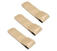 Générique Étui Cuir PU et Pince à Épiler Dorée Lot de 3 pour Faux Cils et Accessoires de Beauté