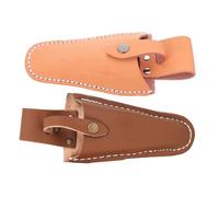 Générique Étui de Ceinture en Cuir Épais pour Sécateur et Pince Pochette Porte-Outils 2 Pièces Marron et Jaune Protection Renforcée pour Outils de Jardinage Adapté Usage Extérieur