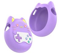 Générique Étui de Protection pour Animal de Compagnie électronique virtuel Housse de Protection pour Console de Jeu pour Tamagotchi Paradise, étui de Protection en Silicone avec Cordon (Violet)