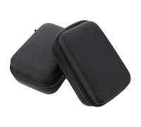 Générique Étui de Rangement Eva Fermeture Éclair Lisse pour Écouteurs Filaires 2pcs Noir et Coque Rigide Compacte et Disque Dur Externe