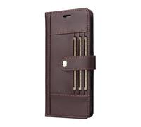 Générique Étui en Cuir PU for IPhone 17/17 Air/17 Pro/17 Pro Max, Housse De Support De Bracelet avec Fente for Carte Résistante Aux Rayures, Conception Légère(17 Pro Max)