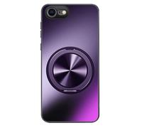 Générique Étui Mat for IPhone 17E, Couvercle À Anneau Rotatif Mince Et Cool, Support Antichoc for Appareil Photo, Coque À Ventouse Magnétique(Purple)