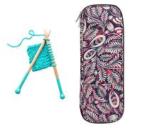 Générique Étui Organisateur D'aiguilles À Tricoter - Sac À Tricoter Portable,Boîtes De Rangement pour Aiguilles À Tricoter pour Crochets, Aiguilles À Tricoter Droites Et Circulaires