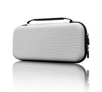 Générique Étui Organisateur Deluxe avec Dragonne pour Switch 2 - Stockage Polyvalent en Coque Rigide pour Console, 12 Cartes de Jeu & Accessoires (Modèle : JYS-NS2259) (Blanc)