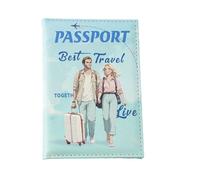 Générique Étui Passeport - Porte-Tickets Portefeuille Passeport,Accessoire Portefeuille Imperméable Cartes Crédit Billet Avion Couple Enfant Études Bagage