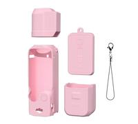 Générique Etui Pocket 3, Housse de Protection en Silicone Souple pour DJI OSMO Pocket 3 Housse de Protection de l'objectif et de l'écran Noir Accessoire (Set 1 Rose)
