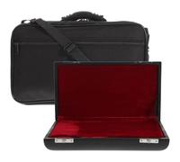 Générique Étui Portable Pratique pour Hautbois en Cuir Pu Noir Compartiment Interne et Paquet en Toile et Design Simple pour Transport Musical