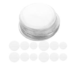Générique Étui Porte-badge Rond en Pvc Transparent Haute Protection pour Rangement et Affichage de Badges et Épingles, Lot de 60 Pièces Résistant aux Chocs