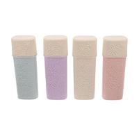 Générique Étui Porte-Brosse à Dents de Voyage en Plastique avec Couvercle Lot de 4 Couleurs Violet Bleu Rose Beige Protection Anti-Poussière pour Salle de Bain et Déplacements