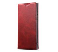 Générique Étui Portefeuille Magnétique pour Galaxy S26/S26+/S26 Ultra - Cuir Rétro avec Porte-Cartes Et Béquille(Red,S26Ultra)