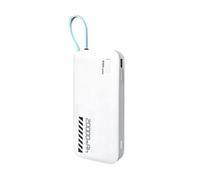 Générique Étui pour CUKTECH CP25 20000 mAh 55 W, étui en Silicone Antichoc pour Batterie Externe, Housse Souple de Protection Anti-poussière (Blanc)