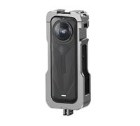 Générique Etui pour Insta360 X5, Cage de Protection en Alliage d'aluminium pour caméra d'action, Cadre métallique Multifonctionnel avec Adaptateur et Cache-Objectif