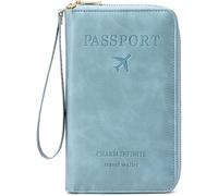 Générique Étui pour Passeport Familial, Portefeuille Multifonction à Fermeture éclair, étui Portefeuille étanche pour Femmes et Hommes, pour Cartes de crédit, Billets et espèces.