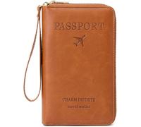 Générique Étui pour Passeport Familial, Portefeuille Multifonction à Fermeture éclair, étui Portefeuille étanche pour Femmes et Hommes, pour Cartes de crédit, Billets et espèces.