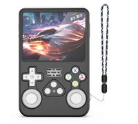 Générique Étui pour R36S, étui de Protection en Silicone pour Console de Jeux, Housse Fine Antichoc intégrale (Noir)