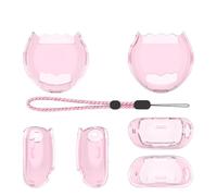 Générique Étui pour Tamagotchi Paradise,Housse de Protection Transparente avec Protection d'écran Anti-Rayures et Lanière Amovible pour Console de Jeu pour Tamagotchi Paradise (Transparent Pink)