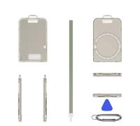 Générique Étui Rigide en PC pour PLAUD Note/Note Pro (2025) Étui de Protection Antichoc, étanche et Anti-Chute avec lanière et Mousqueton (Transparent Gris)