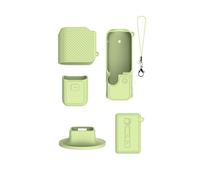 Générique Étui Souple en Silicone pour DJI Pocket 4 avec Socle, étui Portable épais et résistant aux Chocs, Protection d'écran et d'objectif avec Bandeau de Poignet pour DJI Osmo Pocket 4, Vert