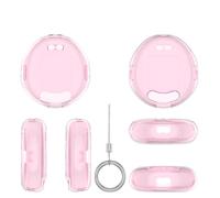 Générique Étui Transparent Console de Jeu pour Tamagotchi Uni, Protection complète Anti-Rayures, étui de Protection Transparent avec Cordon (Transparent Rose)