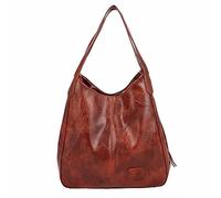 Générique Étuis Cosmétiques Pour Femmes Rigide Sac à bandoulière en cuir souple multifonctionnel à la pour sac à main pour femme Lunch Pour Hommes Travail Yéti (Brown, One Size)
