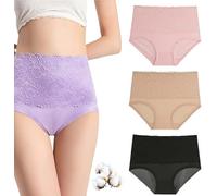 Générique Evella Leak Proof Panties High-Waist Tummy-Control Butt-Lifting Panties 2025 Evella Leak Proof Underwear Women Briefs (B,M)