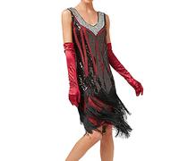 Générique Evelyn Robe Annee 20 Flapper 1920 Robe Soiree Femme Paillette Frange Robe Année Cocktail