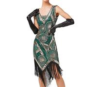 Générique Evelyn Robe Annee 20 Flapper 1920 Robe Soiree Femme Paillette Frange Robe Année Cocktail