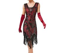 Générique Evelyn Robe Annee 20 Flapper 1920 Robe Soiree Femme Paillette Frange Robe Année Cocktail
