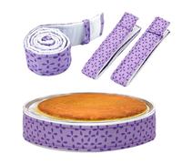 Générique Even Baking Pan Strip - Cotton Pearl Cotton 88x5cm 4pcs | Heat Insulation Cake Baking Strip Prevents Cake Doming Crowning | Reusable Bakings Tool for Kitchen Bakings Studio Use