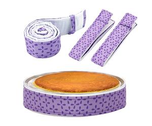 Générique Even Baking Pan Strip - Cotton Pearl Cotton 88x5cm 4pcs | Heat Insulation Cake Baking Strip Prevents Cake Doming Crowning | Reusable Bakings Tool for Kitchen Bakings Studio Use