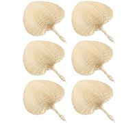Générique Éventail à Main en Rafia | Éventails Artisanaux En Feuilles De Palmier Rafia - Accessoires Rafraîchissants Portables Décoration De Table Pour Fêtes En Plein Air Thème Plage
