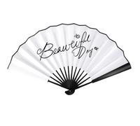 Générique Éventail Pliant - Éventail à Main Plié en Soie,Accessoire Imperméable Rétro de 25 cm pour Danse Femmes Festivals Décorations de Spectacles Jeunes Filles à l'Intérieur