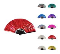 Générique Éventail Pliant Kung Fu Eventail en Bambou Adapté aux Représentations sur Scène et au Tournage Vidéo Éventail Léger à Main Evantaille Décoratif (D, 33cm)