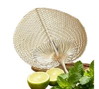 Générique Éventail Tissé À La Main - Accessoires Rafraîchissants Faits Main Rustiques | éventails à main en palmes naturelles - pour maison mur mariage fête cadeaux salon chambre été camping
