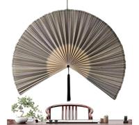 Générique Éventails Décoratifs Muraux Décor Artisanal Bohème avec Pompons | Grand Éventail Art au-Dessus du Lit pour Porte, Couloir, Appartement, Studio, Bureau, Hôtel,
