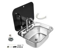 Générique Évier de Camping, évier de Camping, kit d'évier, Ensemble d'évier de Caravane à Une cuve, évier pour Camping-Cars,Fonctions Multiples