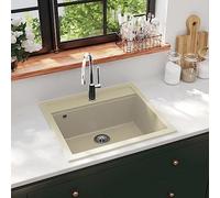 Générique Évier de Cuisine Granit Seul lavabo Beige,Quincaillerie,Plomberie,Équipements sanitaires,Éviers & lavabos,Éviers & Plonges,Beige,18.9KG,144862